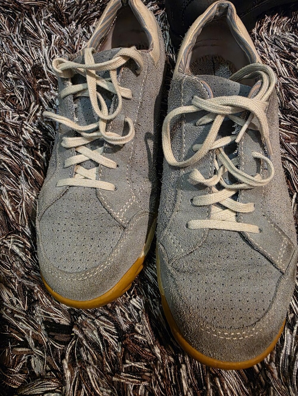 Simple Kids Grey Suede Sneakers with Gum Outsole